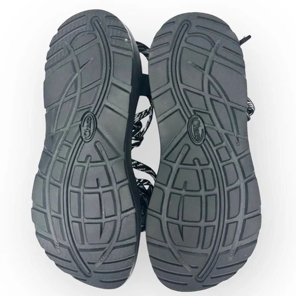 NWT Chaco ZCLOUD X2 black white sandals comfort strappy crisscross toe loop sz 9 - Picture 11 of 13